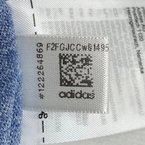 Adidas Golf Perfect Polo Men's Large Blue Heather Lightweight UPF 50 Logo NWT - Picture 7 of 10